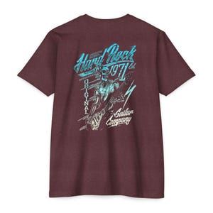 Hard Rock Guitar Skull 1971 T-shirt | Retro Rock Band Tee image 11