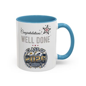 Klasse von 2026 Abschluss Herzlichen Glückwunsch Tasse | Akzent-Kaffeebecher Bild 9