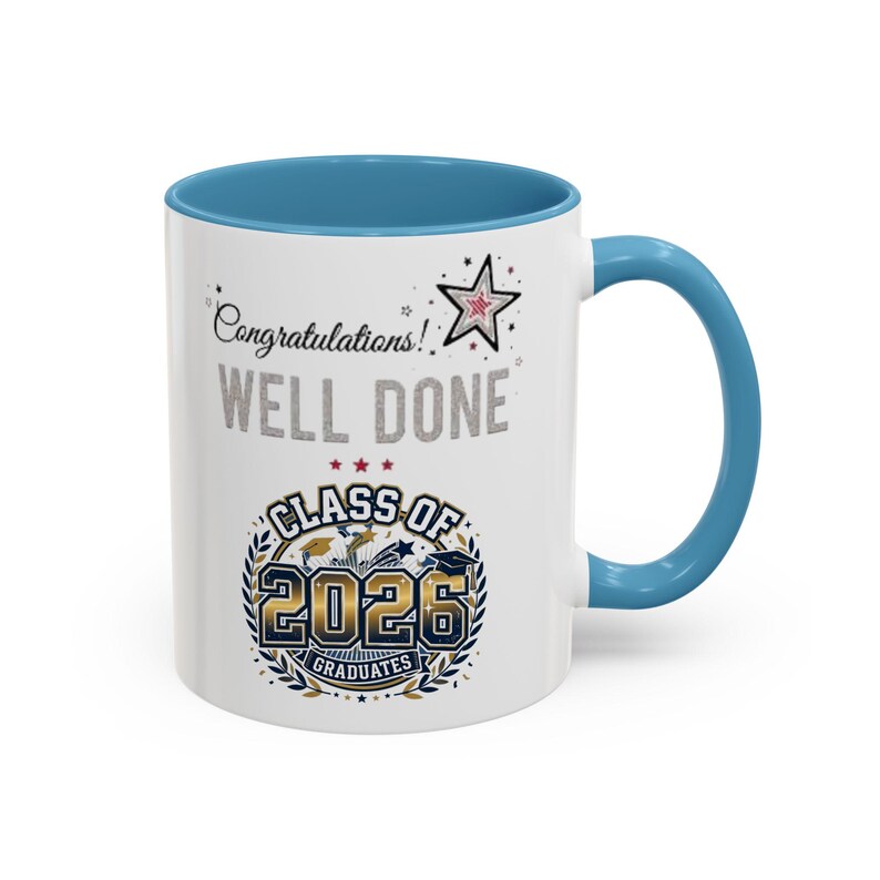 Klasse von 2026 Abschluss Herzlichen Glückwunsch Tasse | Akzent-Kaffeebecher Bild 9
