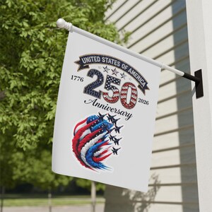 United States 250th Anniversary Garden Banner | Patriotic USA Flag Jets image 10