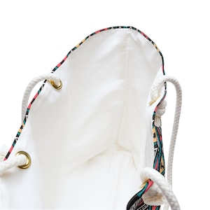 Boho Tribal Pattern Weekender Bag | Aztec Chevron Travel Tote image 6