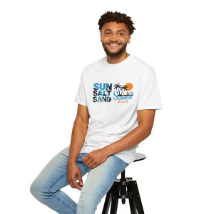 Sun Salt Sand Summer Beach T-shirt | Beach Days Graphic Tee image 18