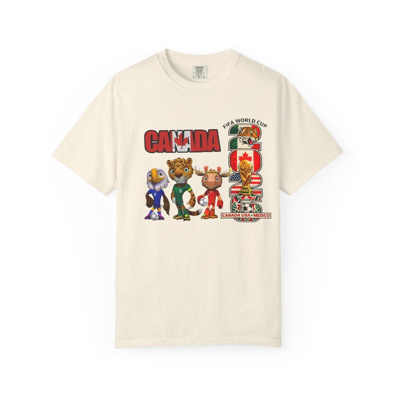 World Cup I Love Canada T-shirt esdoornblad | T-shirt met Canadese karakters afbeelding 7