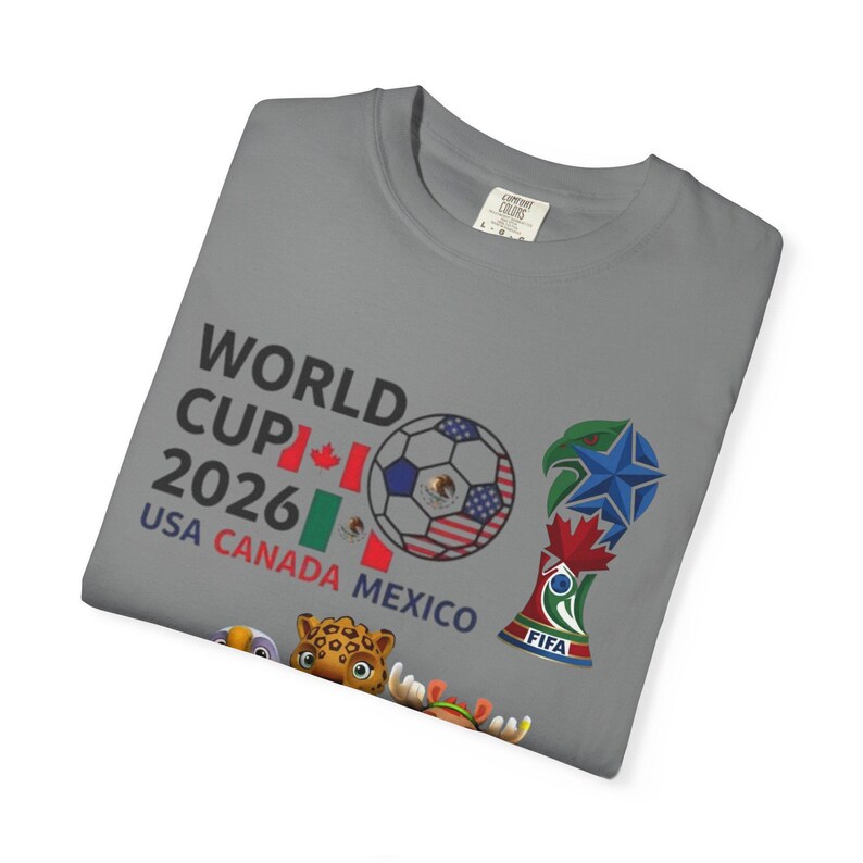 World Cup 2026 Mascots T-Shirt | USA Canada Mexico Soccer Tee image 16