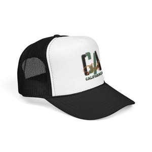 Casquette trucker californienne de la côte californienne | Devant en mousse, Dos en filet image 3