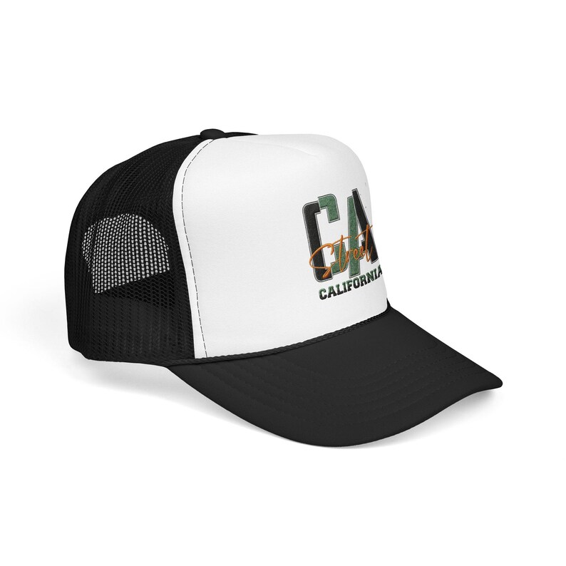 Casquette trucker californienne de la côte californienne | Devant en mousse, Dos en filet image 3