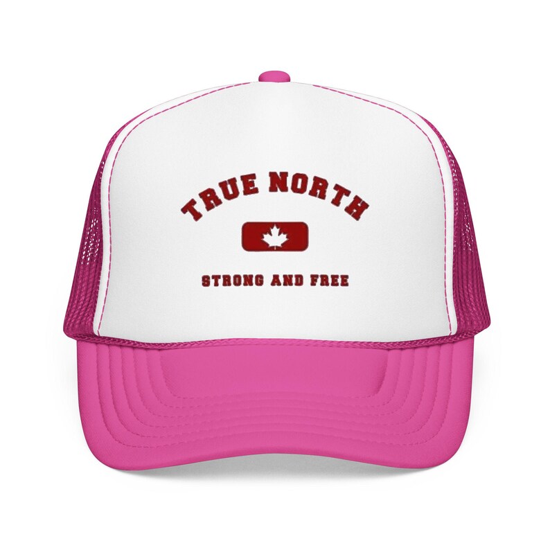 True North maple badge Foam Trucker Hat | Strong and Free Canada image 2