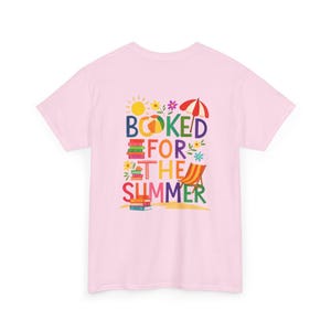 Booked for the Summer Tee | Reading Beach Book Stack Tee image 13