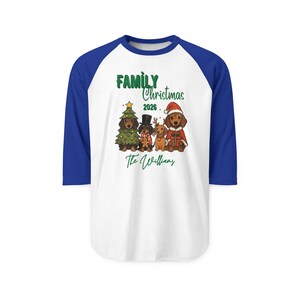 Gepersonaliseerd kerstshirt voor het hele gezin | Raglanshirt op maat met familienaam afbeelding 15