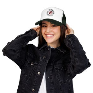 Best Dog Mom Ever paw print Foam Trucker Hat | Dog Lover trucker cap image 10