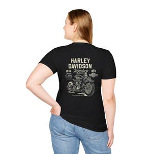 Harley Davidson Script Logo T-Shirt | Motorcycle Retro Tee image 8