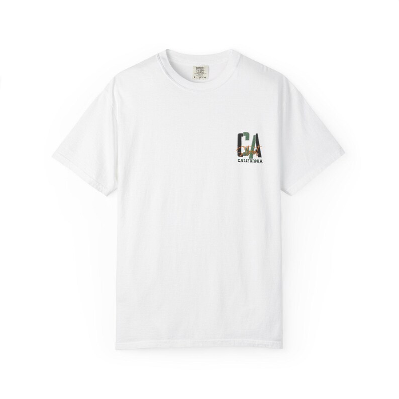 California Beach City graphic T-shirt | CA palm tree surf car design image 6