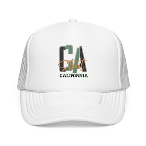 Casquette trucker californienne de la côte californienne | Devant en mousse, Dos en filet image 10