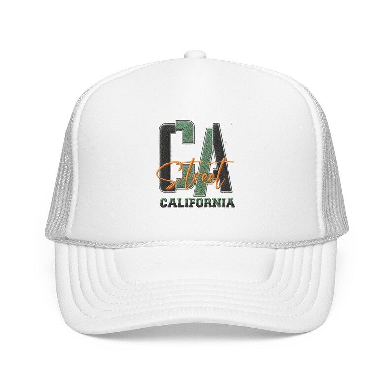 Casquette trucker californienne de la côte californienne | Devant en mousse, Dos en filet image 10