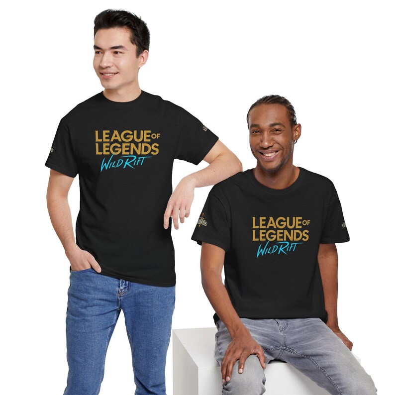 Jeu PC avec logo League of Legends Wild Rift | T-shirt imprimé emblèmes classés dans le dos image 18