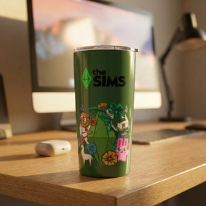 Bicchiere termico personalizzato The Sims Plumbob / Bicchiere da 20 oz per videogiochi immagine 9