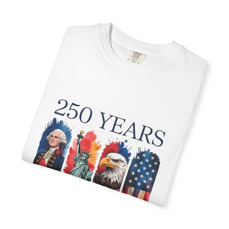 アメリカ建国250周年記念Tシャツ（1776年～2026年）｜愛国的な鷲、自由、国旗 画像 9