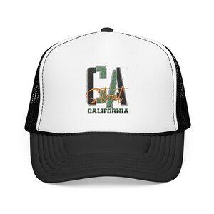 Casquette trucker californienne de la côte californienne | Devant en mousse, Dos en filet image 2