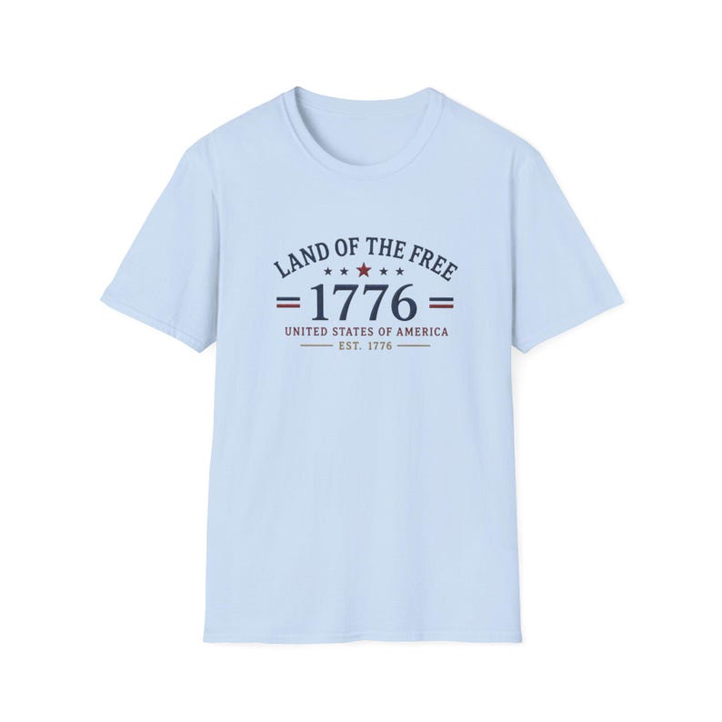 United States 250th Anniversary Land of the Free 1776 T-Shirt | Patriotic Tee immagine 8