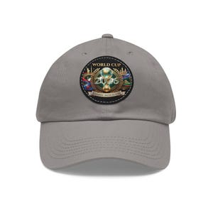 World Cup 2026 Soccer Ball Leather Patch Dad Hat | Round Patch Cap image 9