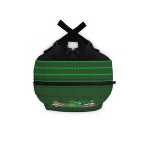 The Sims Plumbob Characters Backpack | Green Gaming School Bag image 4