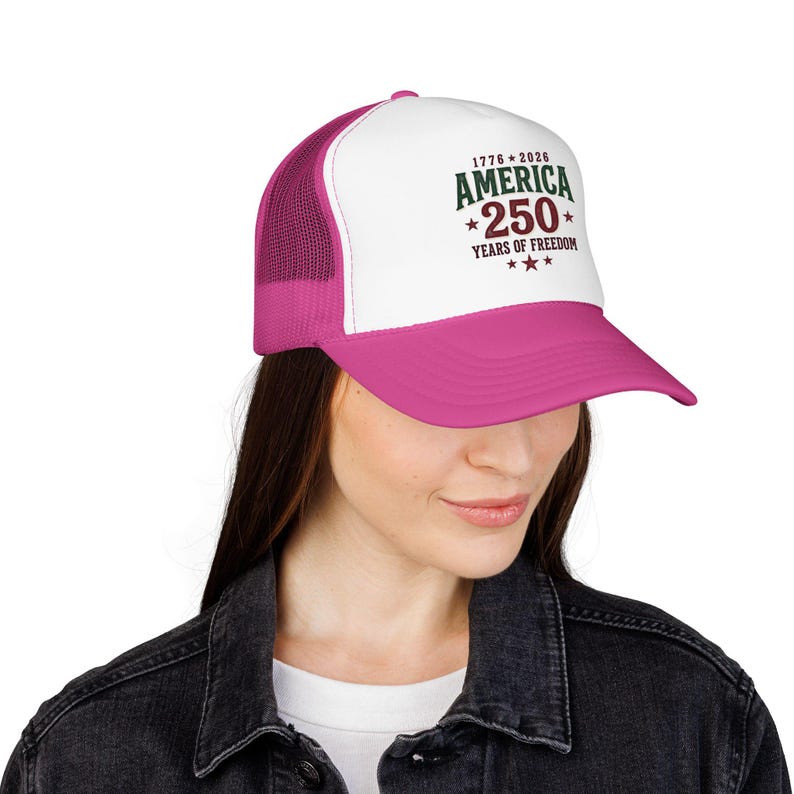 Czapka z pianki America 250 Trucker | Patriotyczna, zabytkowa uroczystość USA zdjęcie 16