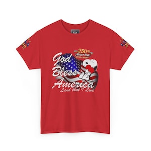 USA 250th Anniversary God Bless America Tee | Patriotic Flag Eagle image 4