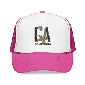 Casquette trucker californienne de la côte californienne | Devant en mousse, Dos en filet image 7