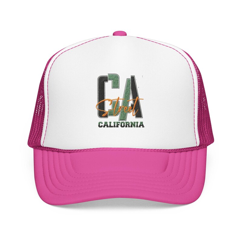 Casquette trucker californienne de la côte californienne | Devant en mousse, Dos en filet image 7