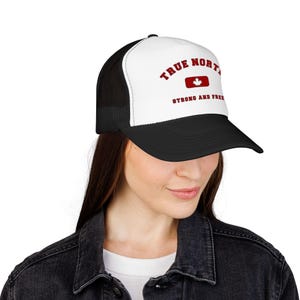 True North maple badge Foam Trucker Hat | Strong and Free Canada image 14