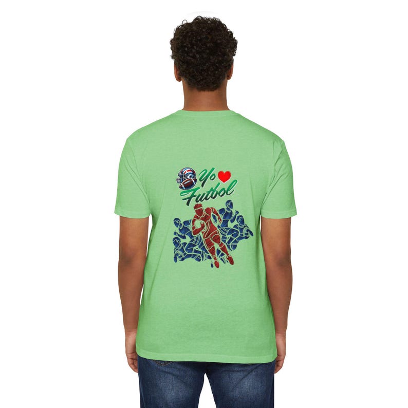 American Futboll T-shirt | Football Player Silhouette, Yo Amor ,Heart Accent image 14