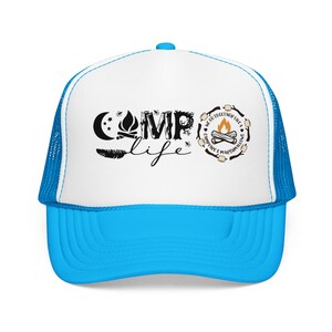 Camp Life Foam Trucker Hat | Camping Logo Mesh Cap image 5