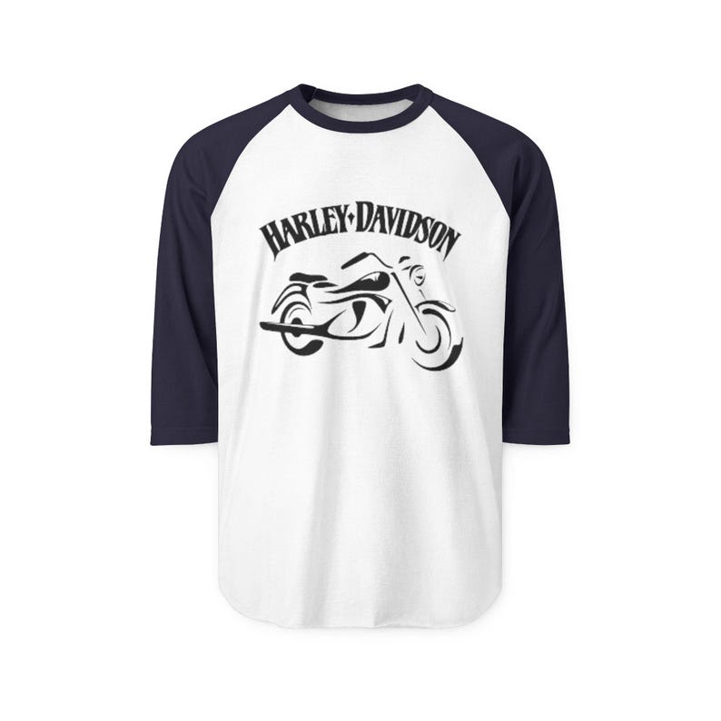 Harley-Davidson Funs Motorcycle Raglan Shirt | Vintage Bike Tee image 10