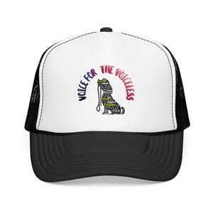 Voice for the Voiceless Foam Trucker Hat | Rescue Dog Paw Print Design image 2
