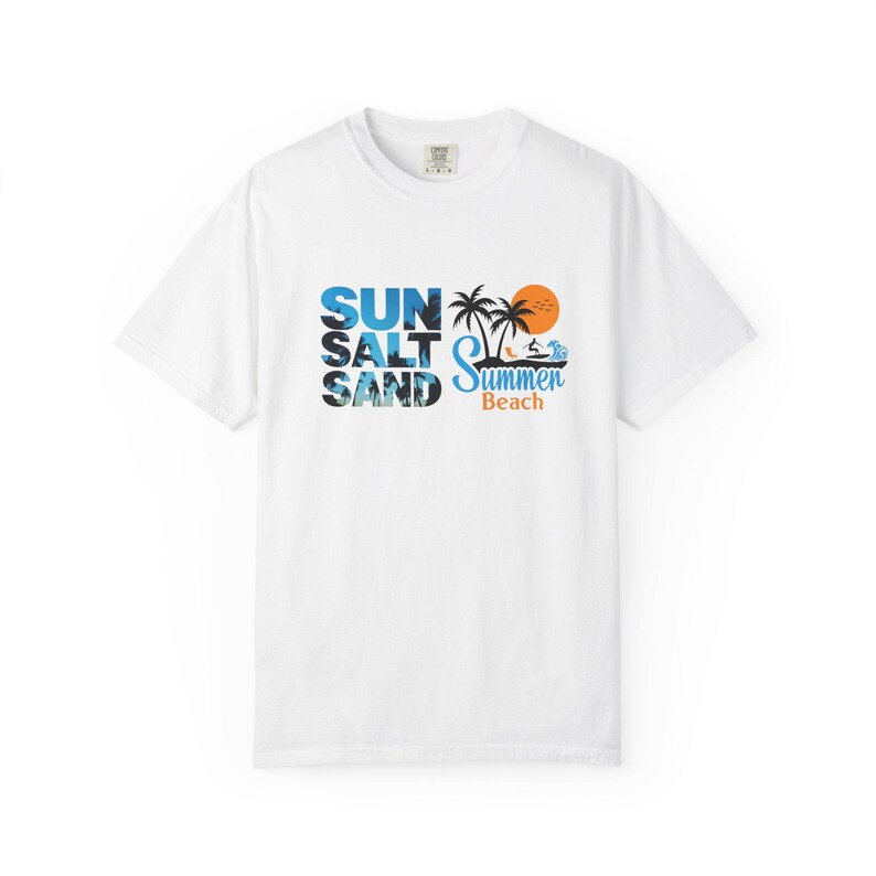 Sun Salt Sand Summer Beach T-shirt | Beach Days Graphic Tee image 4