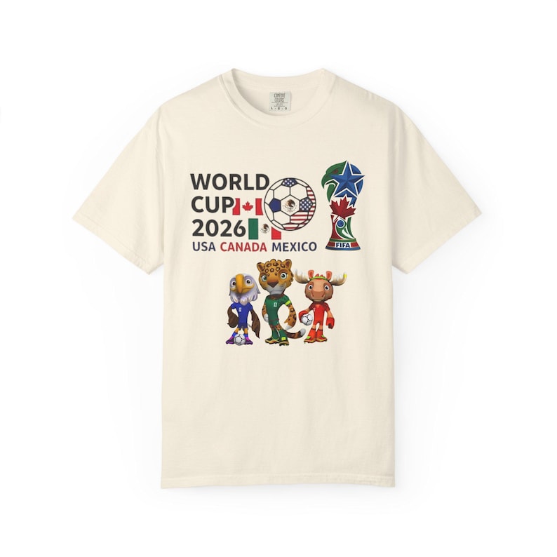 World Cup 2026 Mascots T-Shirt | USA Canada Mexico Soccer Tee image 10