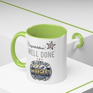 Klasse von 2026 Abschluss Herzlichen Glückwunsch Tasse | Akzent-Kaffeebecher Bild 11