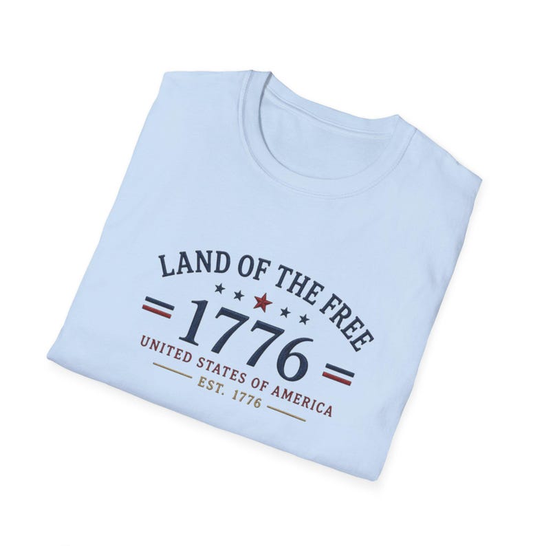 United States 250th Anniversary Land of the Free 1776 T-Shirt | Patriotic Tee immagine 13