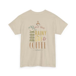 Book Lover,Bookish Rainy Day And Coffee Tee | 'Book Nerd' reading design image 10
