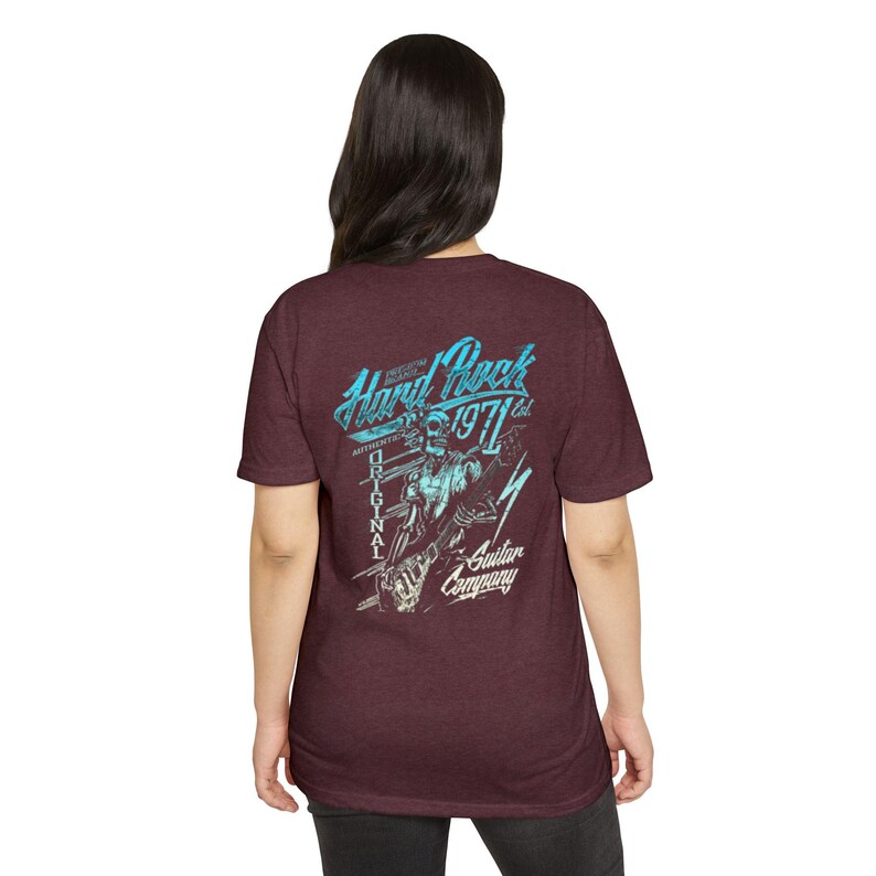 Hard Rock Guitar Skull 1971 T-shirt | Retro Rock Band Tee image 19