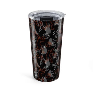 Back To Schol stainless steel body,Basketball Silhouette Thumbler Sports Travel Cup 20oz image 2