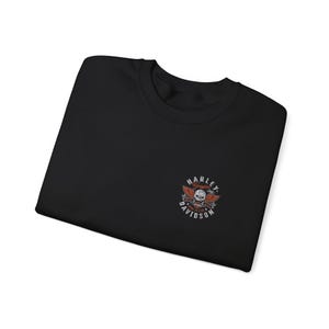Raiders Skull Motorcycle with Wings Crewneck Sweatshirt | Harley Davidson Style image 8