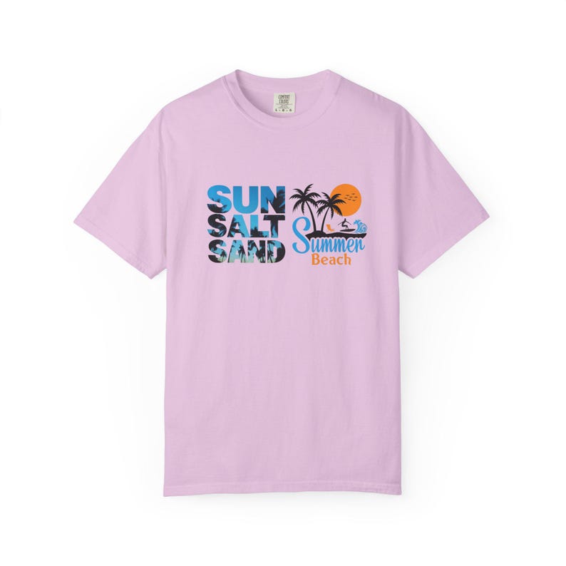 Sun Salt Sand Summer Beach T-shirt | Beach Days Graphic Tee image 8