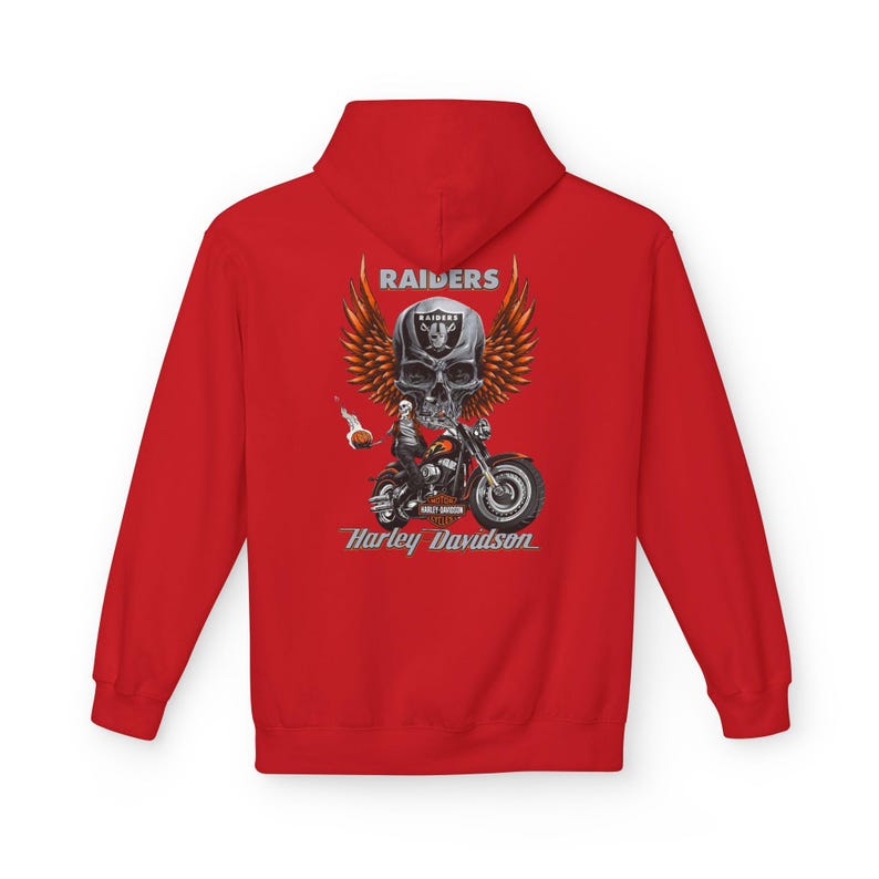 Harley Davidson fans Hoodie, motorcycle riders, vintage style | Biker Skull Floral Chest Graphic image 17
