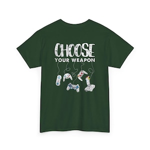 Gamer Retro Controller Tee | Choose Your Weapon Graphic T-Shirt image 15