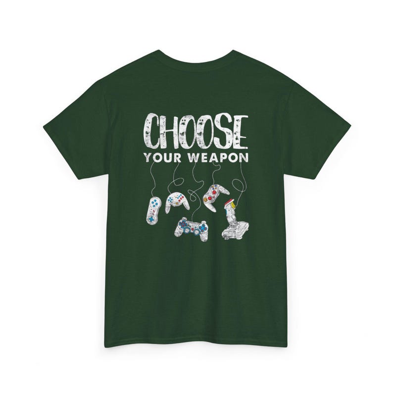 Gamer Retro Controller Tee | Choose Your Weapon Graphic T-Shirt image 15