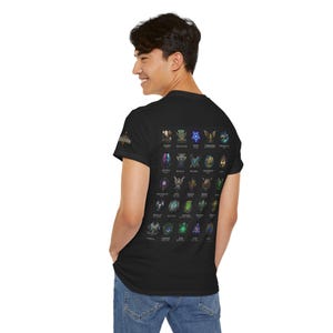 Jeu PC avec logo League of Legends Wild Rift | T-shirt imprimé emblèmes classés dans le dos image 14