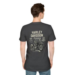 Harley Davidson Script Logo T-Shirt | Motorcycle Retro Tee image 6