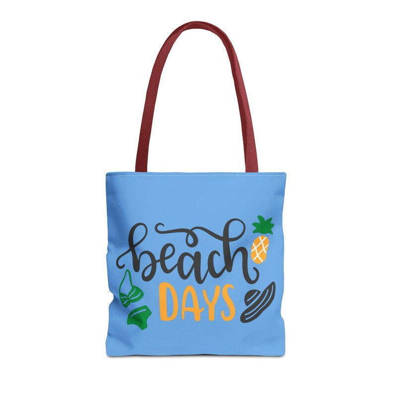 Bolso de playa con diseño de piña, bikini y sombrero para el sol. imagen 17