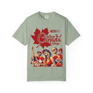 Happy Canada Day Maple Leaf T-Shirt | True North Strong Tee image 13